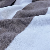 Toalla playa rayas gris algodon