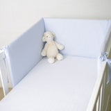 Protector cuna liso azul