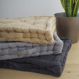 Cojín de suelo cotton gris