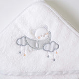 Capa baño oso luna 386 blanco/gris