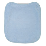 Babero rizo plastico con goma celeste