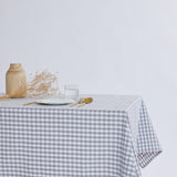 Mantel cotton cuadro vichy gris
