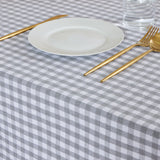 Mantel cotton cuadro vichy gris