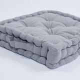 Cojín de suelo cotton gris