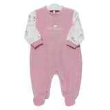 Pelele bebe terciopelo rosa DA24024