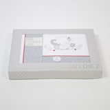 Juego de sábanas cuna 084 blanco/gris