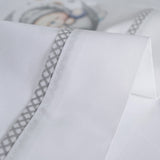 Juego de sábanas cuna 450 blanco/gris