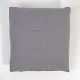 Funda de cojín nido abeja algodón gris 214