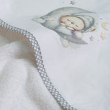 Capa baño oso luna 450 blanco/gris