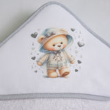 Capa baño oso lluvia 449 blanco/gris