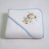 Capa baño oso lluvia 449 blanco/azul