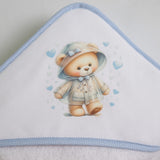 Capa baño oso lluvia 449 blanco/azul