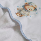 Capa baño oso lluvia 449 blanco/azul