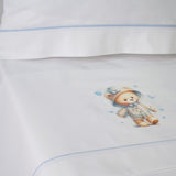 Juego de sábanas cuna 449 blanco/azul