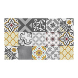 Alfombra vinílica estampada Patch Gris-Ambar