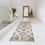 Alfombra vinílica estampada Kilim Grises