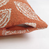 Funda de cojín texturado 801 hoja naranja