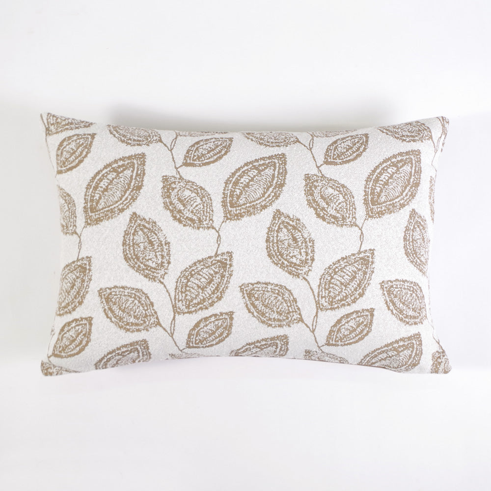 Funda de cojín texturado 801 hoja crudo