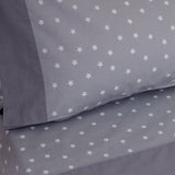Juego de sábanas estrellas gris