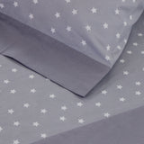 Juego de sábanas estrellas gris