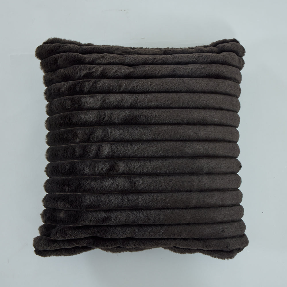 Funda de cojín efecto pelo margot carbon