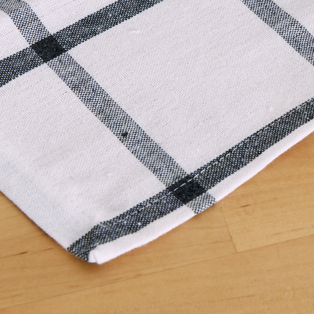 Servilletas cotton cuadro carbón pack 4 unidades