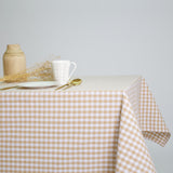 Mantel cotton cuadro vichy beig