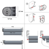 Estor enrollable Traslúcido premium Gris