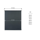 Estor enrollable Sin Taladrar Opaco Gris