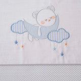 Juego de sábanas cuna oso luna 386 bco/azul