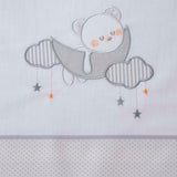 Juego de sábanas cuna oso luna 386 bco/gris