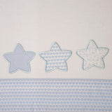 Juego de sábanas cuna franela estrellas 476 blanco/azul