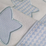 Juego de sábanas cuna franela estrellas 476 blanco/azul