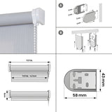 Estor enrollable motorizado Screen Gris