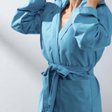 Albornoz microfibra adulto denim