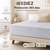 Funda colchón estampada cashmere gris
