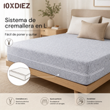 Funda colchón estampada cashmere gris