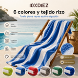 Toalla playa rayas azulina algodón